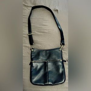 Longchamp navy leather crossbody/shoulder bag